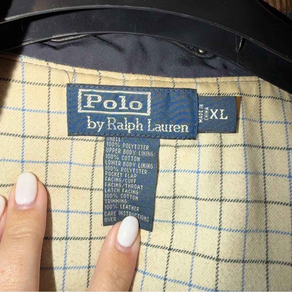 Vintage Polo Ralph Lauren Men’s Jacket Size XL Removable Hood Navy Coat - Picture 4 of 5